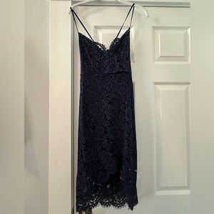 Lulus Flirting with Desire Navy blue dress